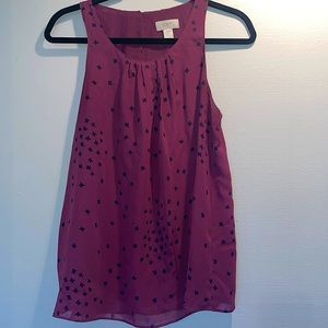 LOFT Outlet Chiffon Sleeveless Tank. Size: M